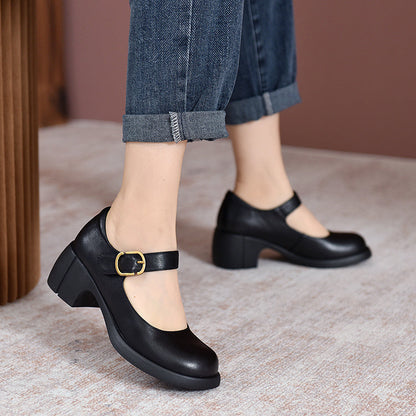Jamie | Agnes Leather Mary Janes.