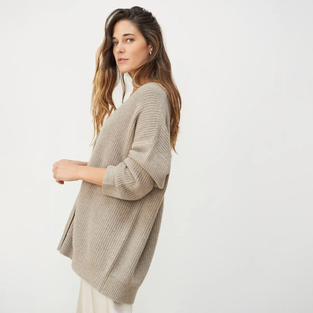 VEST MET RIBBEL V-HALS VOOR VROUWEN