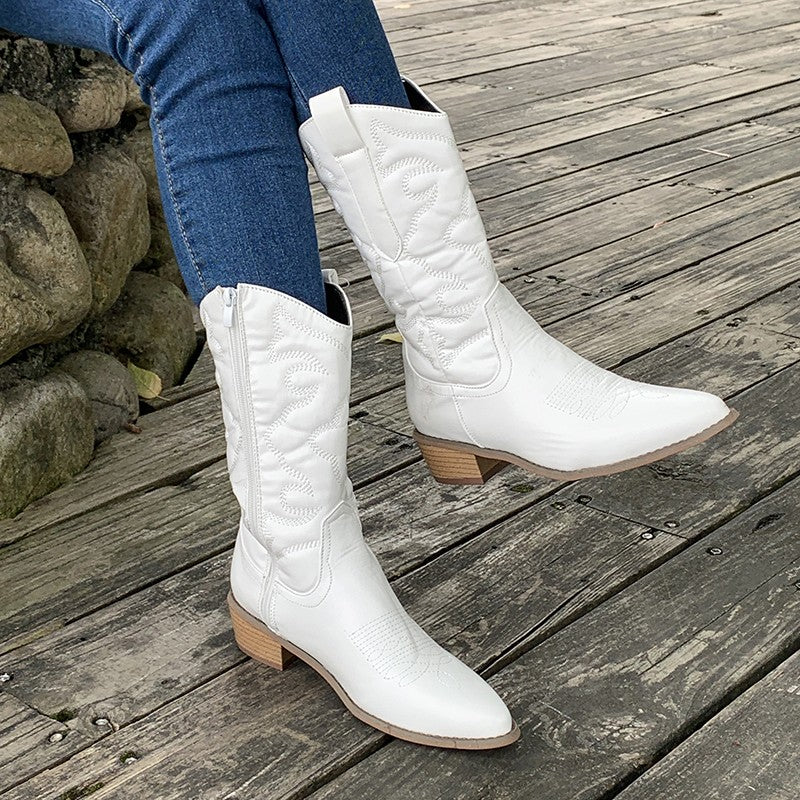 Lexia | Elegante Cowboylaarzen met Metallic Details